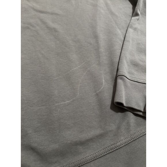 Van Heusen Gray Crewneck Sweatshirt M Minimalist Casual Pullover With Pocket - Picture 8 of 9